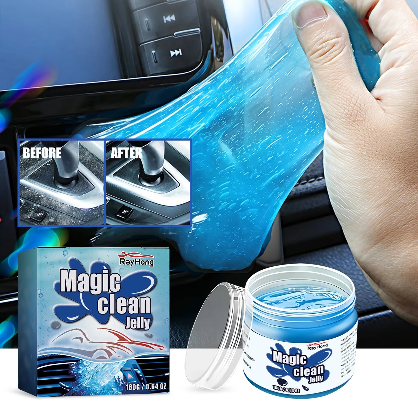 Car Cleaning Gel Car Interior Seats Remove Dirt And Dust Wash Free Refurbished Clean Portable Decontamination Device