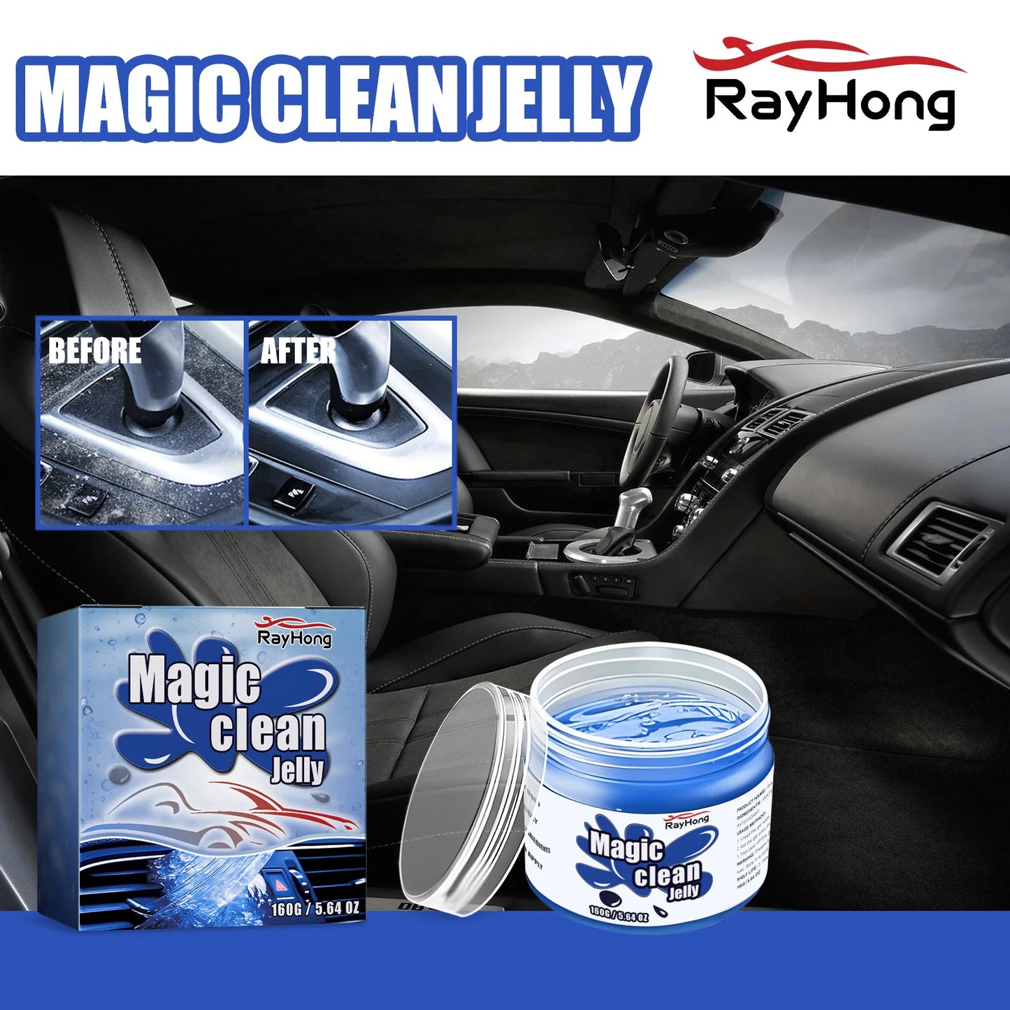 Car Cleaning Gel Car Interior Seats Remove Dirt And Dust Wash Free Refurbished Clean Portable Decontamination Device