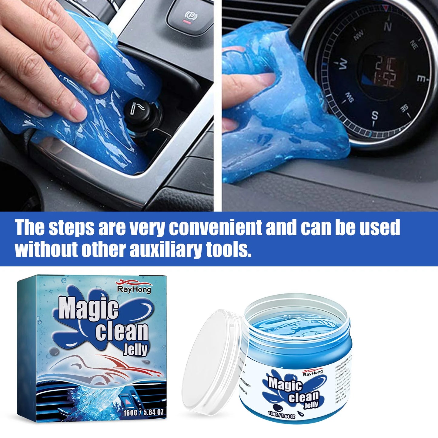 Car Cleaning Gel Car Interior Seats Remove Dirt And Dust Wash Free Refurbished Clean Portable Decontamination Device